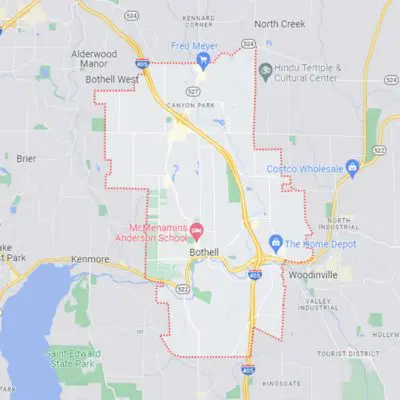 Bothell, Washington - Bothell movers service area - Bothell, WA moving services map - Access Gentle Moving company