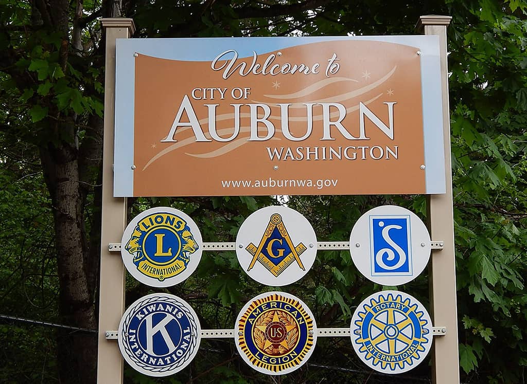 Auburn WA Welcome sign Auburn Movers Access Gentle Moving
